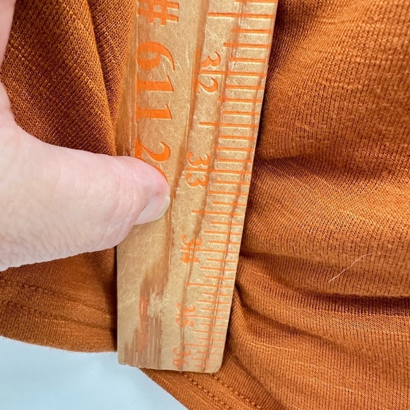 ANTHROPOLOGY DAILY PRACTICE woman Rushed rust soft stretch trendy cozy dress M - Picture 14 of 15